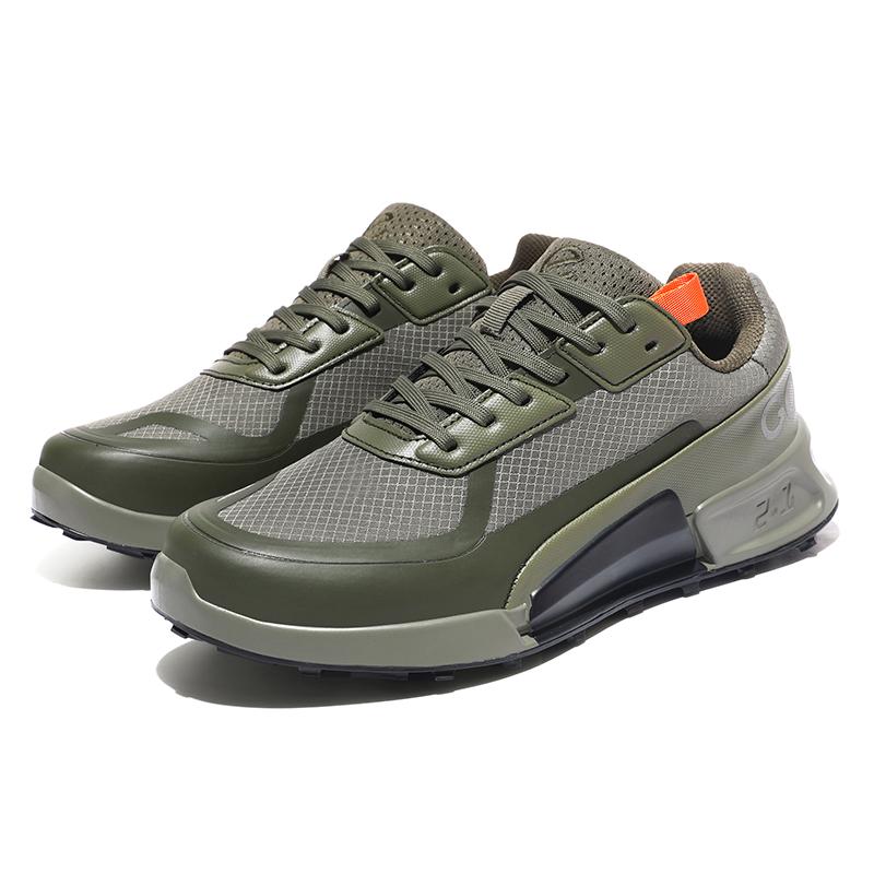 

Осень Новые Высококачественные Мужские Спортивные Туфли Для улицы На шнуровке Стабильная Поддержка Беговые Кроссовки Универсальная Защита Стопы Обувь для Ходьбы 39 зелёный