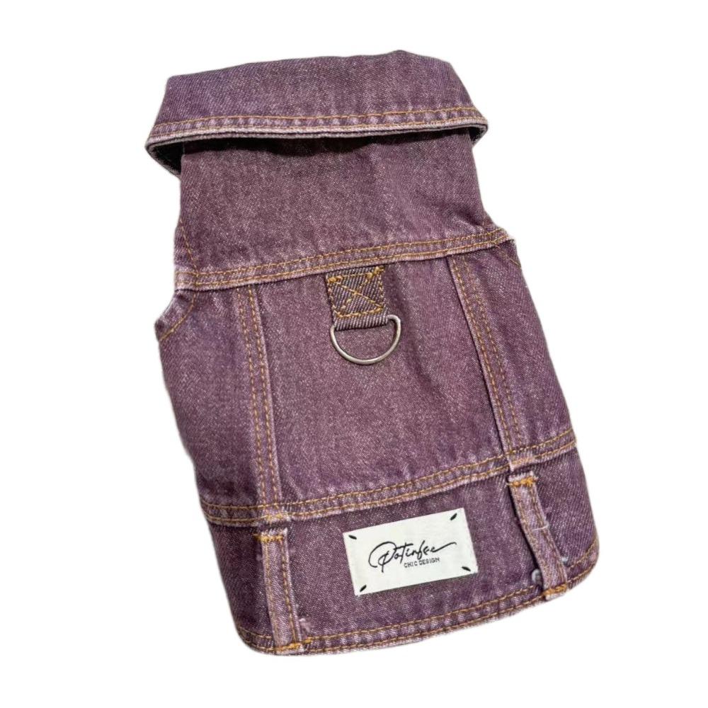 

Куртка Собака Джинсовый Жилет Одежда для Щенков Одежда для Домашних Животных Товары для Собак Джинсовое Пальто для Собаки/Кошки XXL фиолетовый