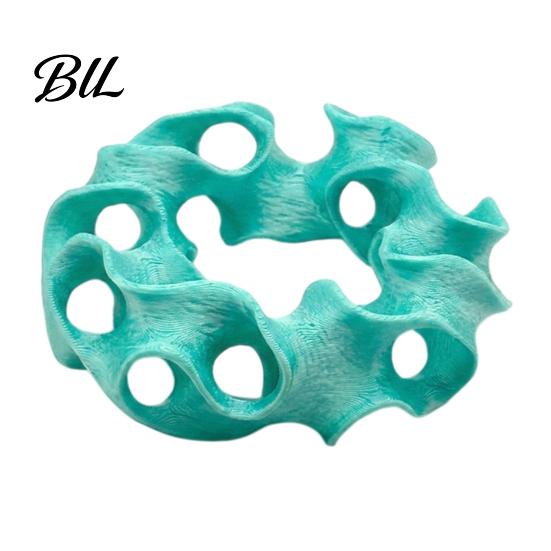 Stable Bottom Decoration for Aquarium 3D Printed Hideout Cave, Wavy Hollow Ring Fish Shrimp Shelter, Freshwater Decor Breeding Hiding Hole Decor, Tank