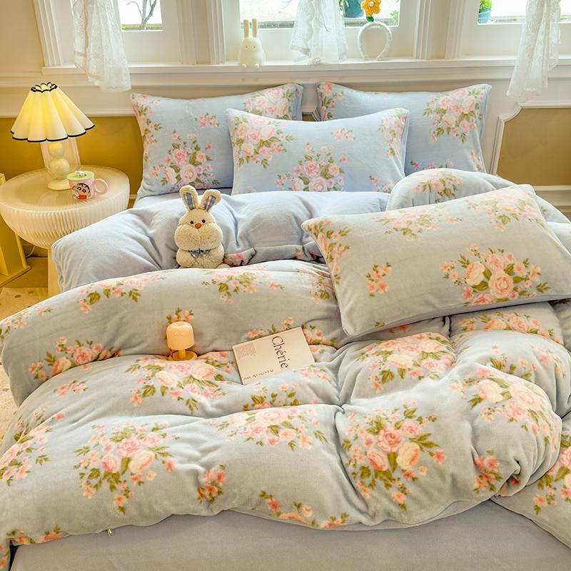 

Warm Quilt Cover Velvet Duvet Cover Adults Kids Comforter Covers Winter Bed Cover Home Bedding funda nordica (No Pillowcase) Single 150x200cm 1pc