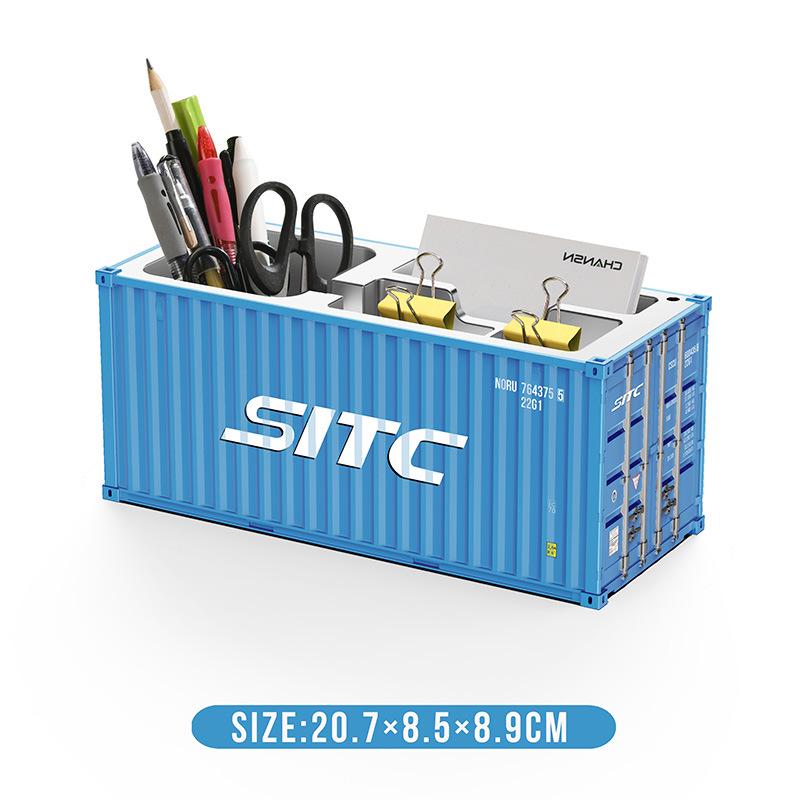 Mini 1:30 Scale Desktop Pen Holder & Business Card Storage Box with Custom Logo