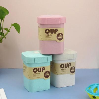 550ml Obědový box ze pšeničné slámy Polévková miska Nádoba na jídlo Pro studenty kancelářské pracovníky Zdravé Bez BPA Mikrovlnné Bento boxy Snídaňová miska