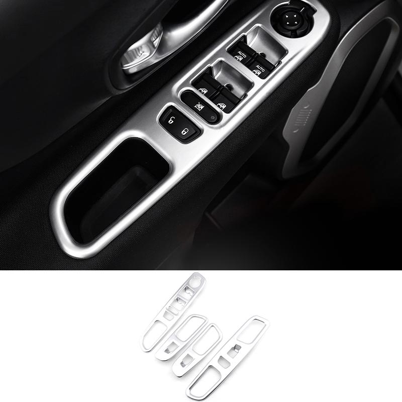 For Jeep Renegade 2015 2016 2017 2018 2019 2020 2024 2024 2024 ABS Car Window Glass Lift Switch Button Panel Trim Cover Stickers