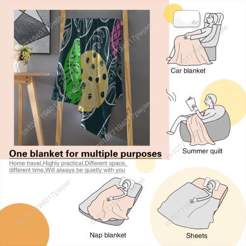 Golden Retriever French Toile Blanket Velveteen Blue Toile de Jouy Cozy Throw for Golden Retriever Lovers, Dog Mom Plush Blanke