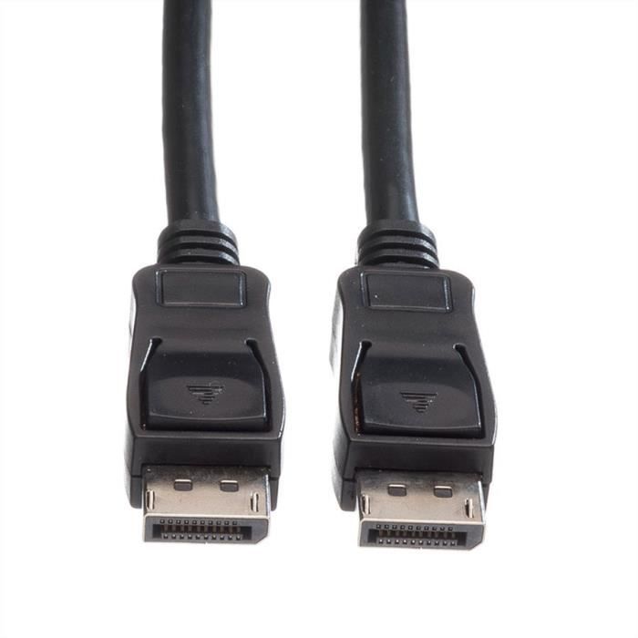 Câble DisplayPort - Value - 1,5 m - Noir - Support 4K - 4096x2160 à 60Hz