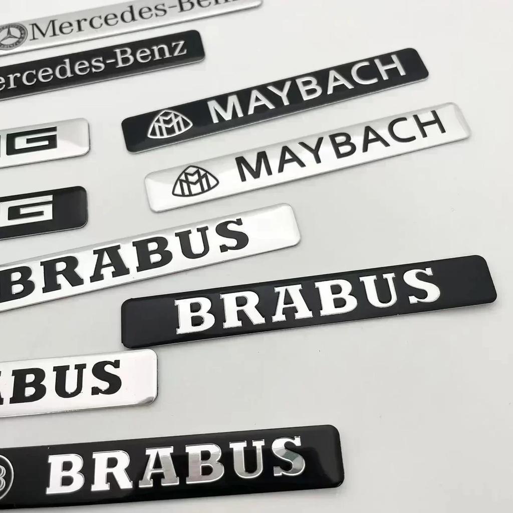 3D Metal Badge Stickers Decal Accessories For Mercedes Benz AMG Brabus Maybach W206 W204 W205 W212 W213 W221 W222 W223 W251 W464
