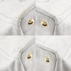 PRADA Canapa Handbag 1BG439 Triangle With Logo Light gray denim Women Used