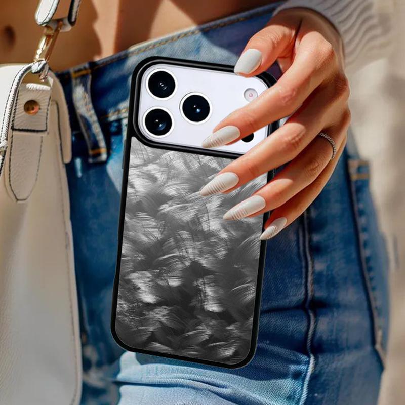 Gebürstete Metalltextur Stahl-Druck Handyhülle Für iPhone 17 Air 14 15 13 12 Max Hülle Für Apple 16 16e 11 Pro Max Plus Coque