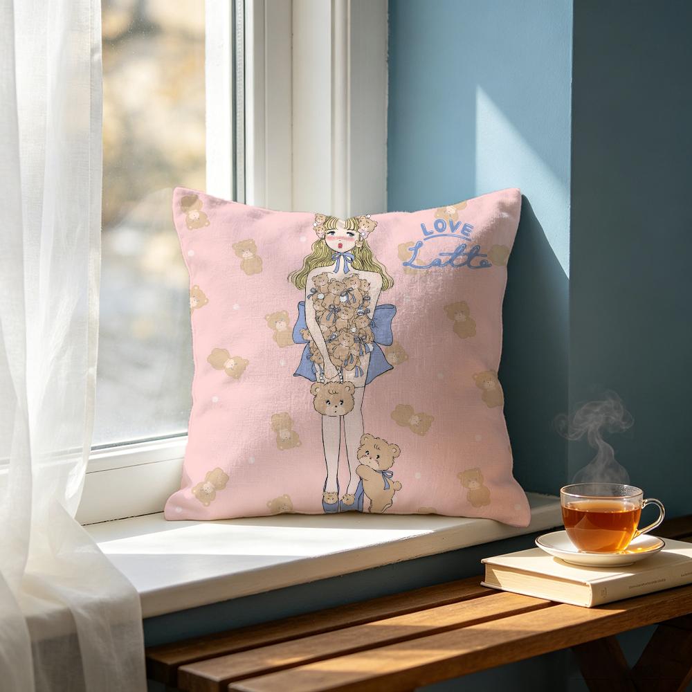 Art Mmikko Illustrationsed Cushion Cover Cushion Cover Set Pcs X X X Pillowcase Decorative Sofa Home Decor