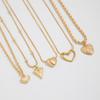 Irregular Women Necklace Multilayer Metal Chain Choker Punk Love Heart Pendant  Wedding