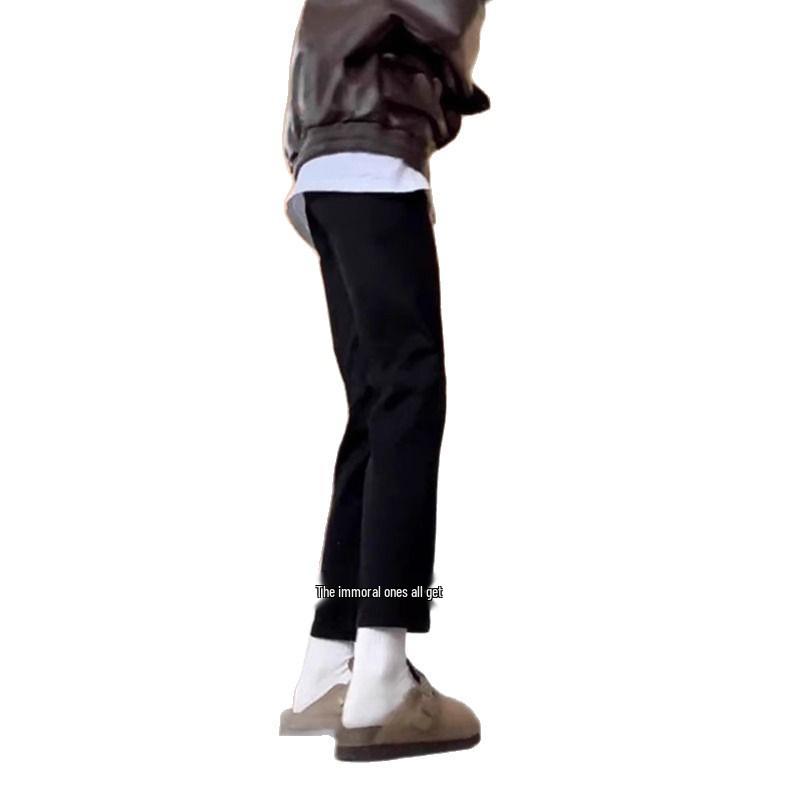 Women's Black Straight Leg Elastic Cropped Jeans - Plus Size & Petite, Slimming Fit 2026