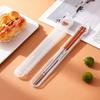 1 Pair Portable Chopsticks 316 Stainless Steel Chinese Chopsticks With Cutlery Box Reusable Non Slip Sushi Stick Dishwasher Safe