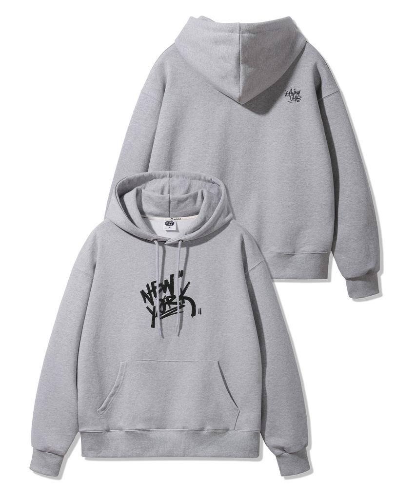 Newyork Silicon Print Oversized Hoodie Avh305 (4 Colors)