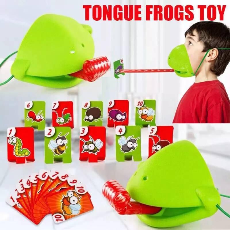 Engaging Colorful Frog Tongue Toy For Kids Fun Interactive Tabletop Game Experience
