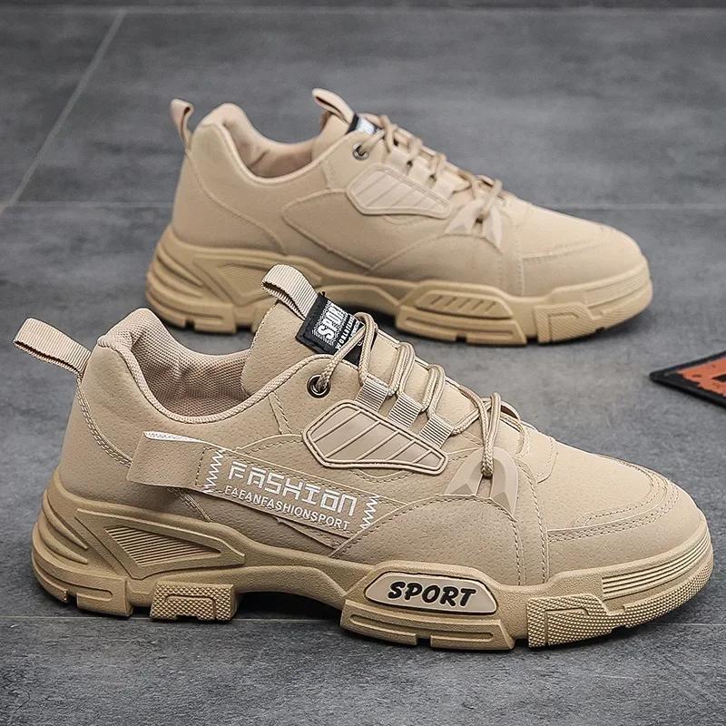 Fashion Men Boots Men Ankle Boots Autumn Outdoor Military Booties Winter Comfort High Top Shoes for Men Platform Work Boots Botas Hombre