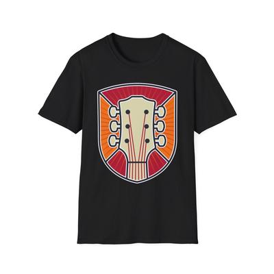 Gitarren-Anstecker-T-Shirt, Musikliebhaber-T-Shirt, Gitarren-Design-T-Shirt, Rockmusik