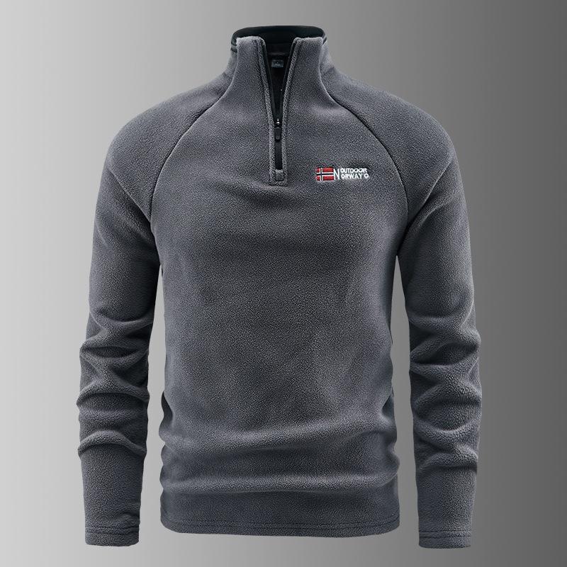 

Мужская флисовая куртка, худи на молнии до середины с флисовой курткой, внутренней подкладкой, флисовая футболка с длинным рукавом, куртка с круглым вырезом XL серый