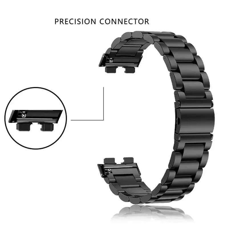 New Stainlss Steel Strap For Huawei Band 11/11Pro Women MenMetal Watch Bracelet For Huawei Band 8/9/10 Replacement Strap