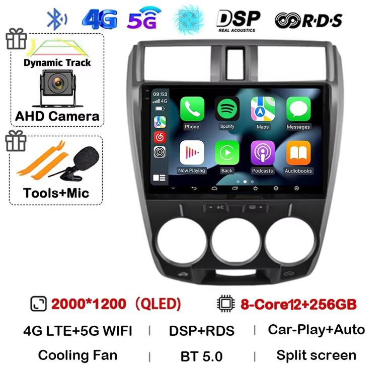 Android 14 Car Radio For Honda City 2008 2009 2010 2011 2012 2013 2014 Multimedia Vdeo Player Navigation GPS 2din DVD Stereo DSP