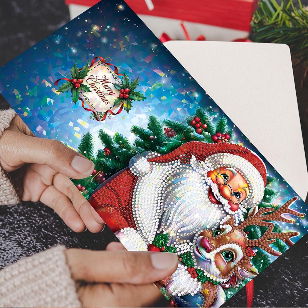 8/12 Stück Diamond Painting Grußkarte Handgemacht 5D Strasssteine Kunst Grußkarten Geburtstagskarte 5D Strasssteine Stickerei Kunstkarten Kits