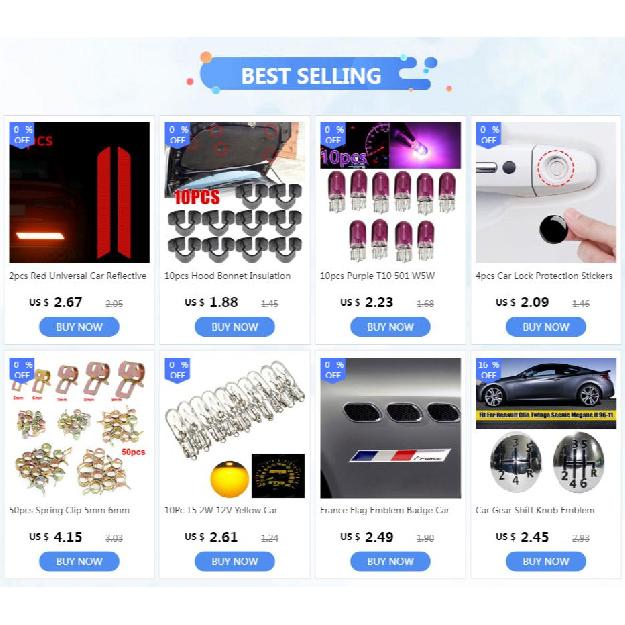 10pcs Pink Purple T10 158 192 194 168 W5W 5050 SMD 5 LED Car Wedge Tail Side Lights Lamp Bulb Dome License Map Light Accessories Dome Lights 6
