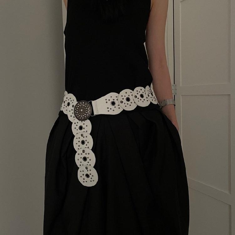 Hollowed Out Heart Shape Belt Western Waistband Pants Belt Fashion Waiststrap Dress Belt 2000s PU Belt Waist Ornaments