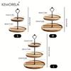 KEMORELA 1PCS Double-Layer/Three-Layer Dried Fruit Tray Dessert Snack Dish Wedding Dessert Candy Dried Fruit Tray