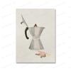 Funny Coffee Moka Pot Girl Abstract Wall Art Canvas Painting Posters And Prints Kitchen Pictures For Bar Living Room Home Decor