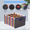 Accordian File Folder Organizer 24 Pockets Expanding File Case A4 Letter Size Document Organizer Rainbow Color for Home