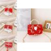 Charming Red Children's Handbag With Bow And Pearl Details For Boys And Girls