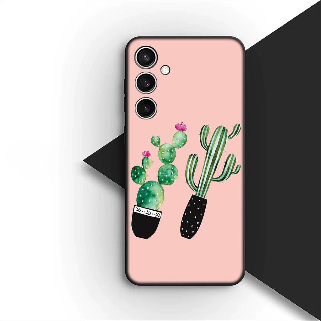 Cactus Wallpaper Phone Case for Samsung Galaxy S20 S22 S21 FE Ultra Plus A07 A17 A15 A16 A25 A57 A37 Protective Cover