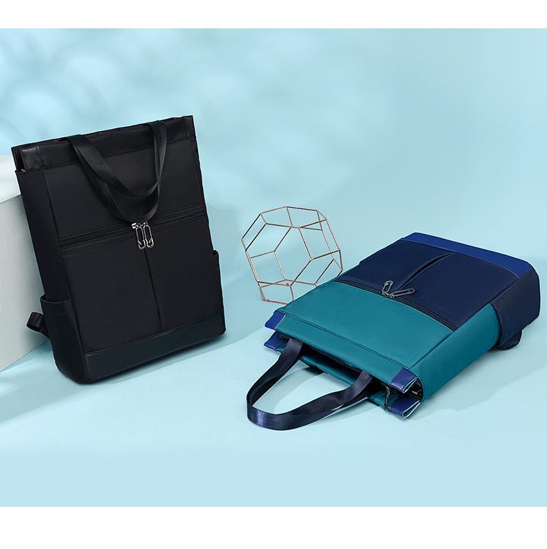 Stylish Color Block Women's Backpack - 2026 Large Capacity, Lightweight, Anti-theft, Double Shoulder, Perfect for Commuting, Travel, and School.