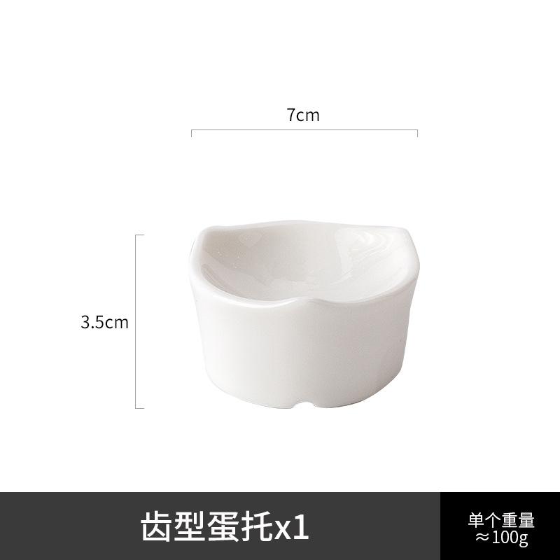 White Ceramic Egg Tray Fruit Plates Egg Cup Snack Bowl Dessert Plate Eggs Holder Dim Sum Dish Sushi Plate Display Stand