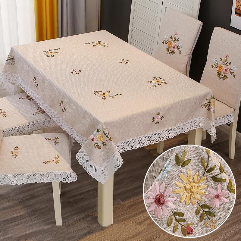Small and pure and fresh cloth rectangular table bud rural wind