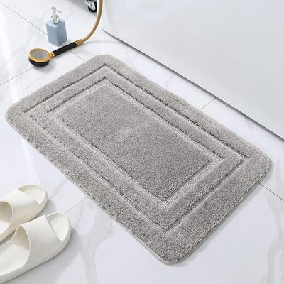 Coral Fleece Emboss Bathroom Cashmere Thickening Mat Bath Non-slip Carpets In Wash Basin Bathtub Side Floor Rug Shower Room Doormat Memory Foam 3D Pad