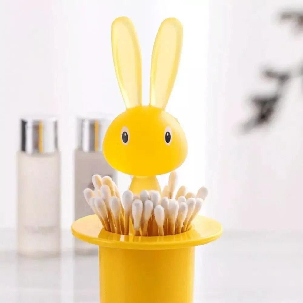 Dustproof Rabbit Toothpick Holder Press Type Toothpick Organizer  Desktop Decor
