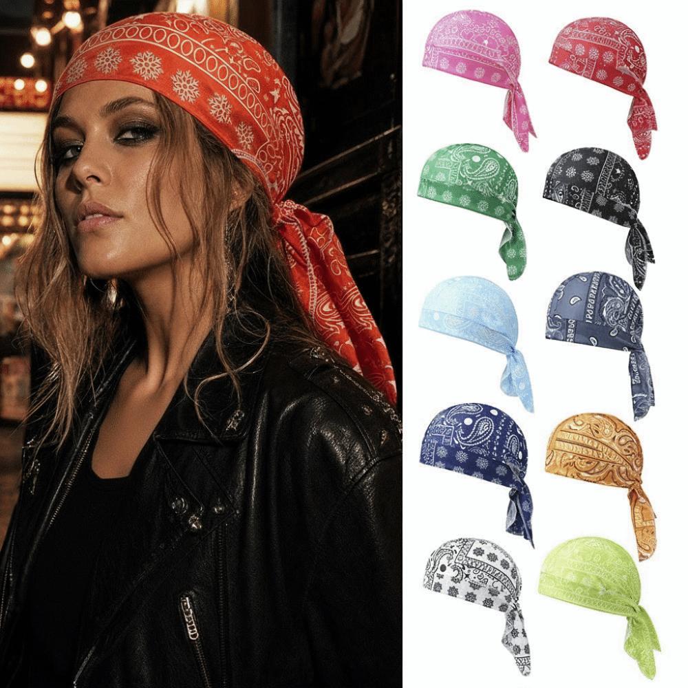 Quick Dry Bandana Headscarf Paisley Print Cycling Head Wrap Fashion Accessory Pirate Hat Unisex