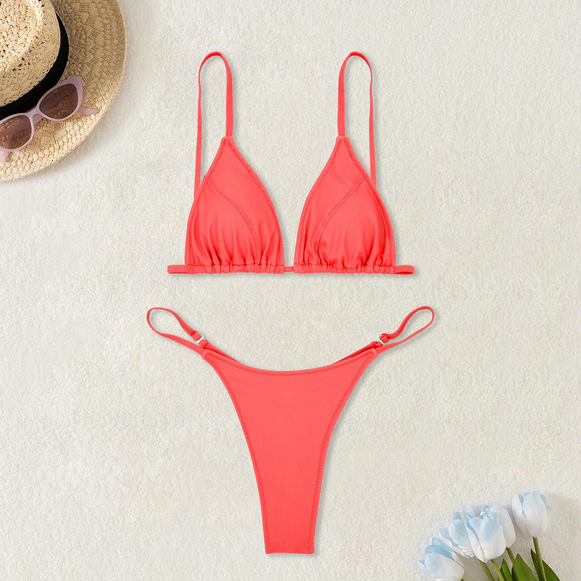 

Новый однотонный женский высококачественный сексуальный купальник бикини для женщин с видом на море XL красный