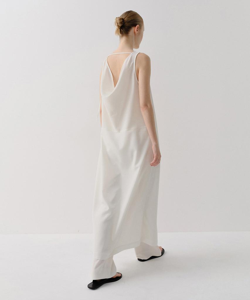 Ia Back Cowl Maxi Dress (Ivory)