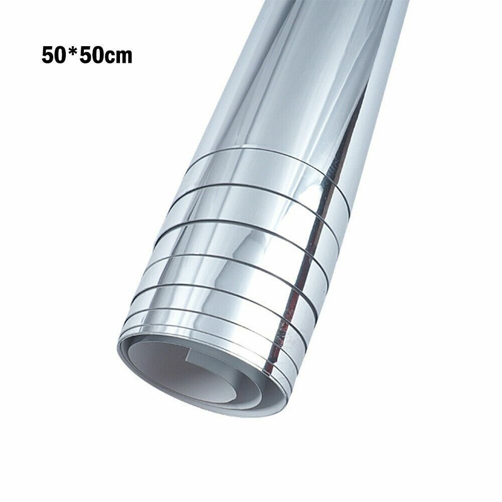 

New Bathroom Decor Bathroom Roll Stickers Self Adhesive Mirror Wall Sticker Wall Tile Stickers 50x50cm