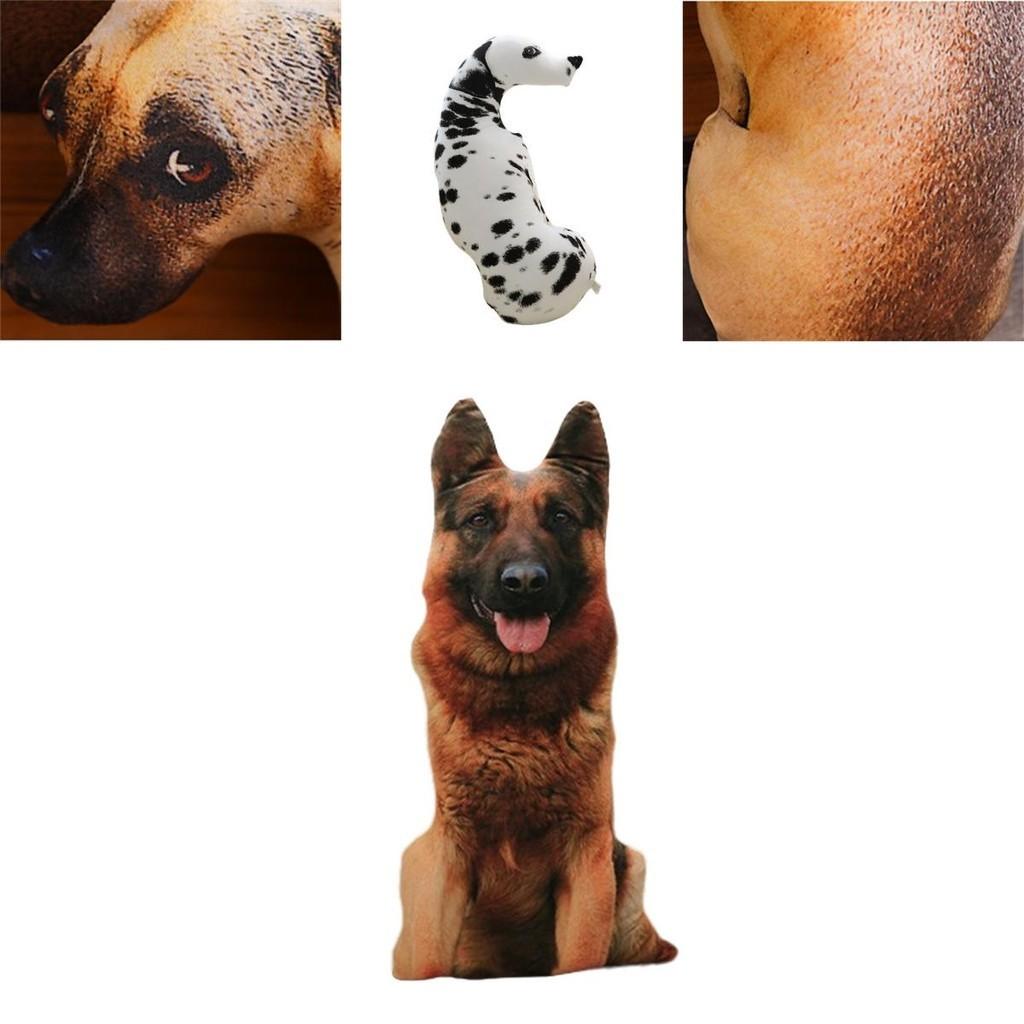 Oreiller Chien Simulation 3D Créatif, Jouet en Peluche Animal en Peluche Pour Enfants, Tissu Peluche Court, Remplissage Coton Pp, Tailles et Couleurs Variées