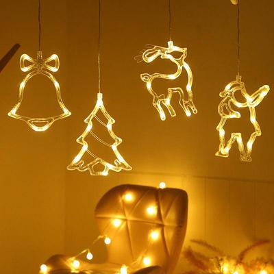 Christmas Lights Polaris Star Hanging Ornament LED Lights 3 AAA Battery Operated for Xmas Party Bedroom Winter New Year Outdoor Decor