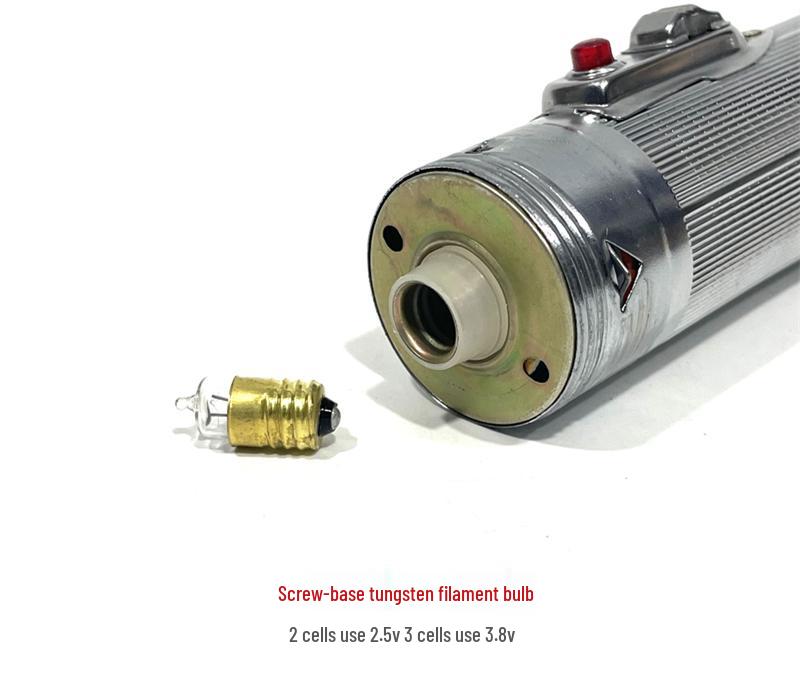 Nostalgic Tinplate Tiger Head Flashlight, Old-Fashioned 2-Cell/3-Cell, Small Household Warm Light, King Gold.