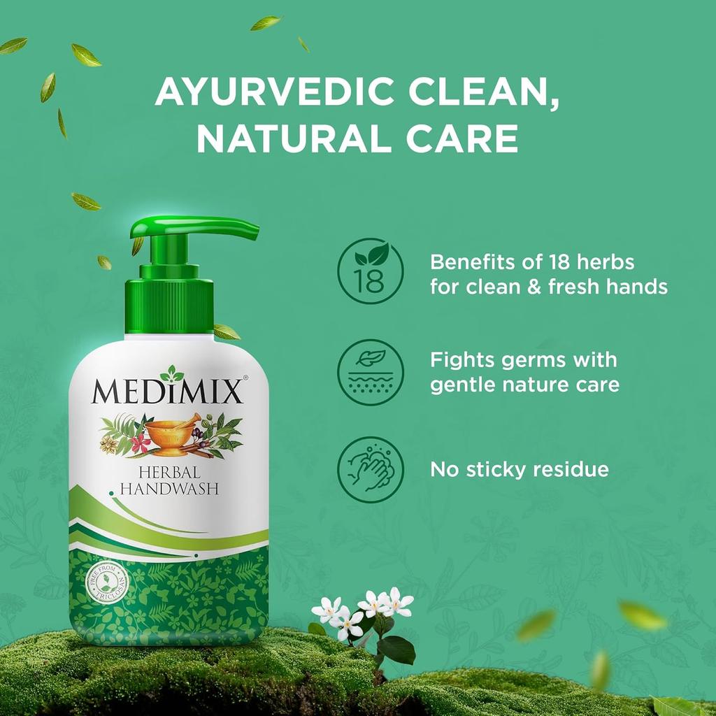 Medimix Herbal Liquid Handwash 500g 1+1 Combo Pack for Soft Moisturized Germ-Free Hands