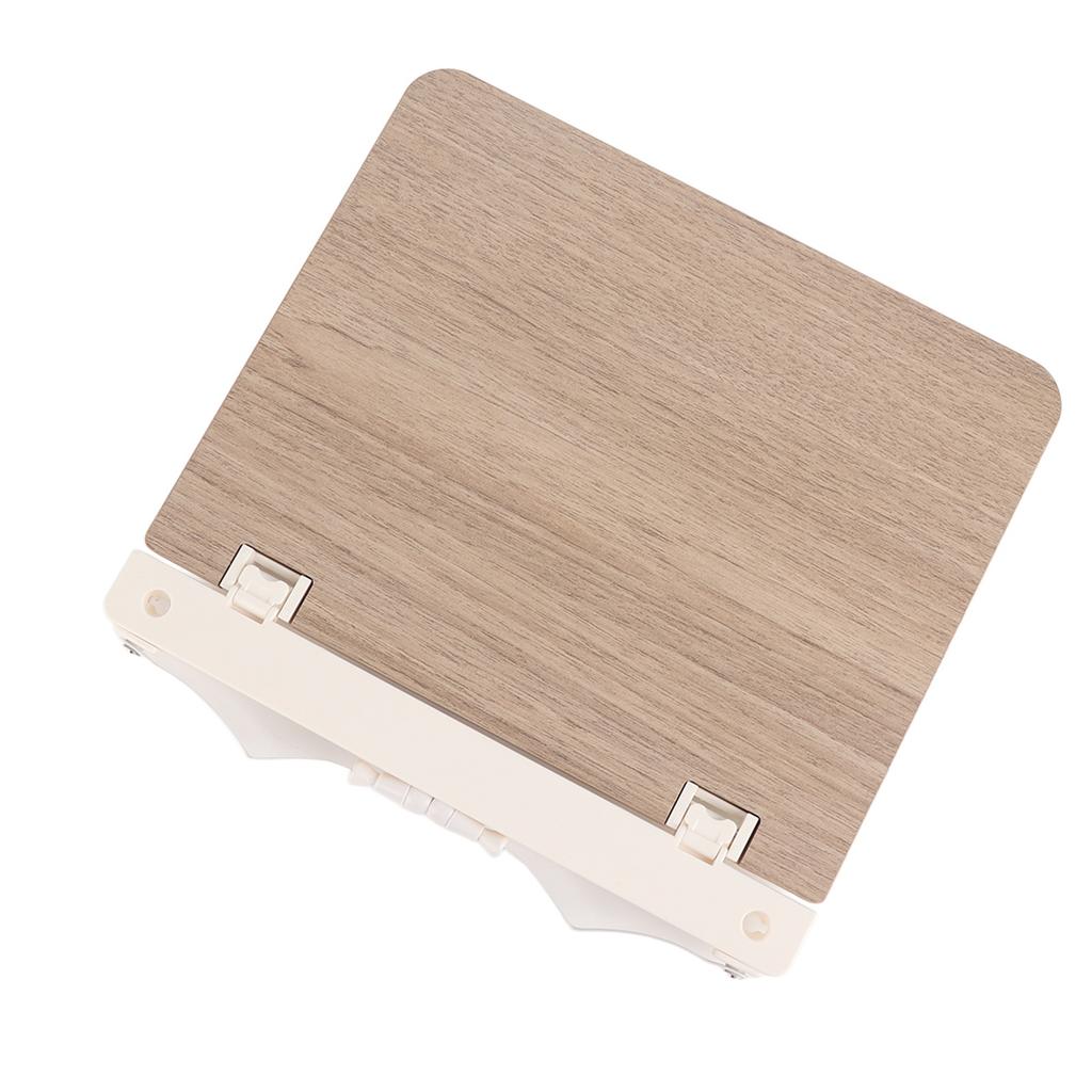 Wood Book Stand Portable Adjustable Desk Reading Textbook Recipe Display Holder with Paper Clips