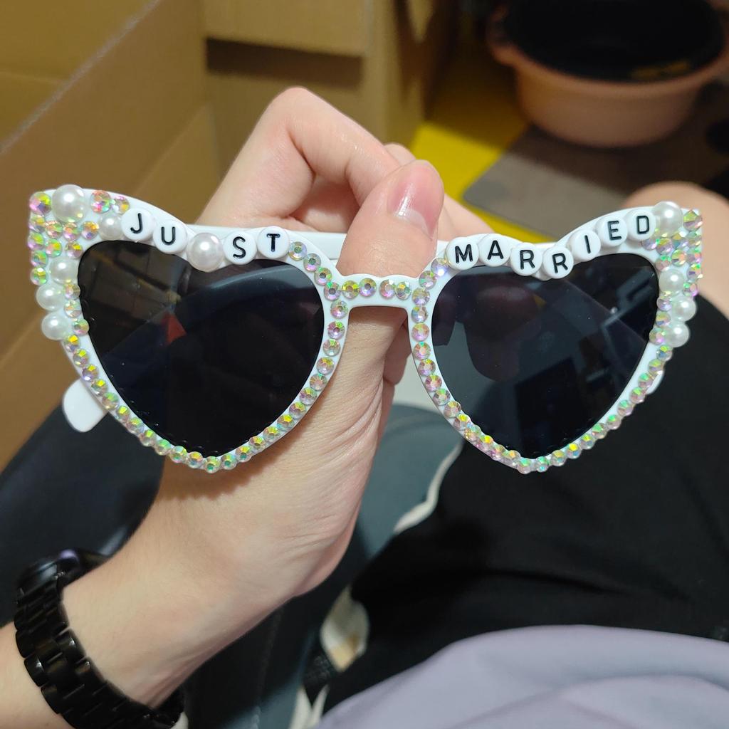 Party Glasses for Bride & Groom - Exquisite Dress-up, Photo-Ready, Free Shipping.