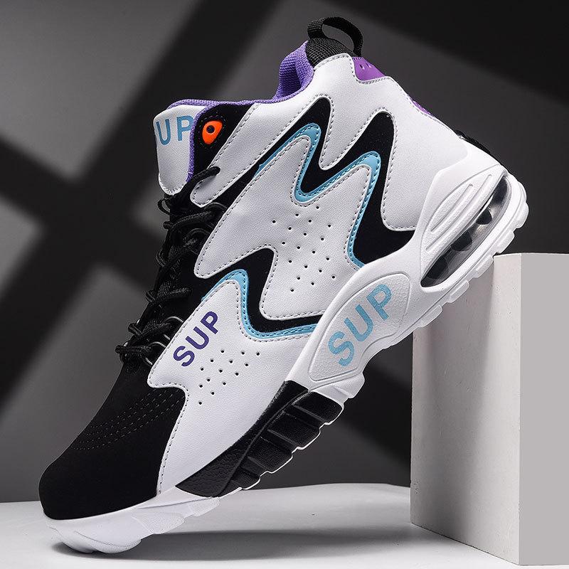 Men's Shoes Autumn and Winter New High-top Sports Shoes Men's Thick-soled Breathable Running Trendy Shoes Student Couple Basketball Casual Sneakers