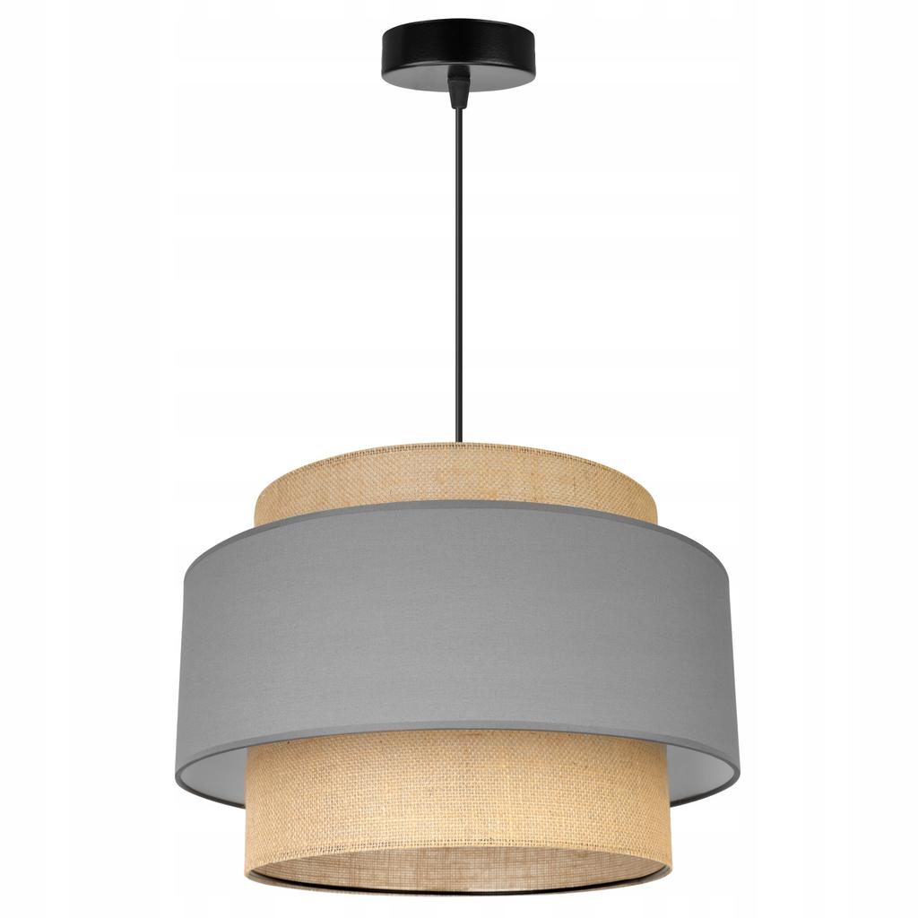 Hanging Lamp, Ceiling Chandelier, Lampshade, Boho Juta