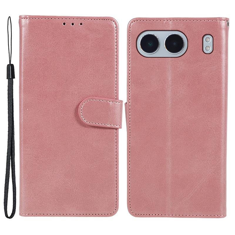 For OnePlus Nord 4 Case Card Holder Wallet PU Leather Phone Cover Calf Texture Wrist Strap