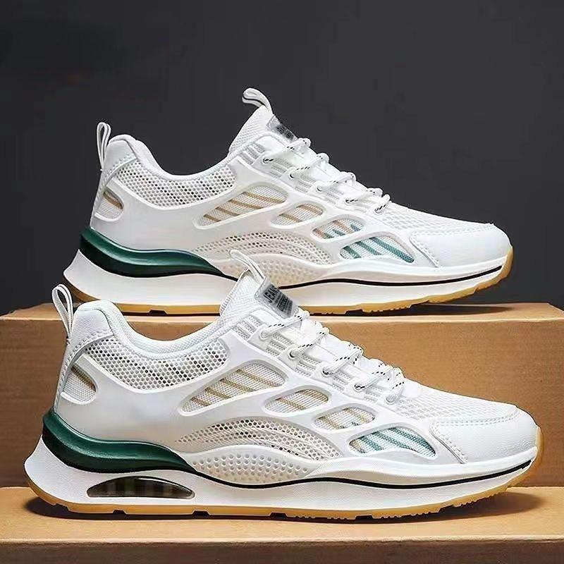 

Spring green new trendy men s shoes breathable versatile little white shoes running student casual sports shoes 39